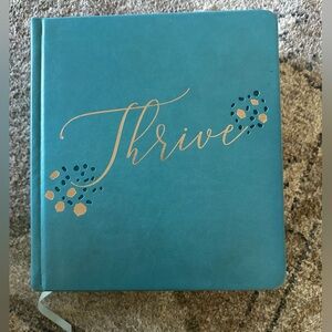 NLT Thrive Creative Journaling Devotional Bible- Teal Blue with Rose Gold letter
